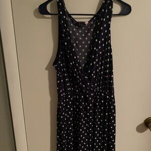 ModCloth polka dot deep v neck midi dress size 2x